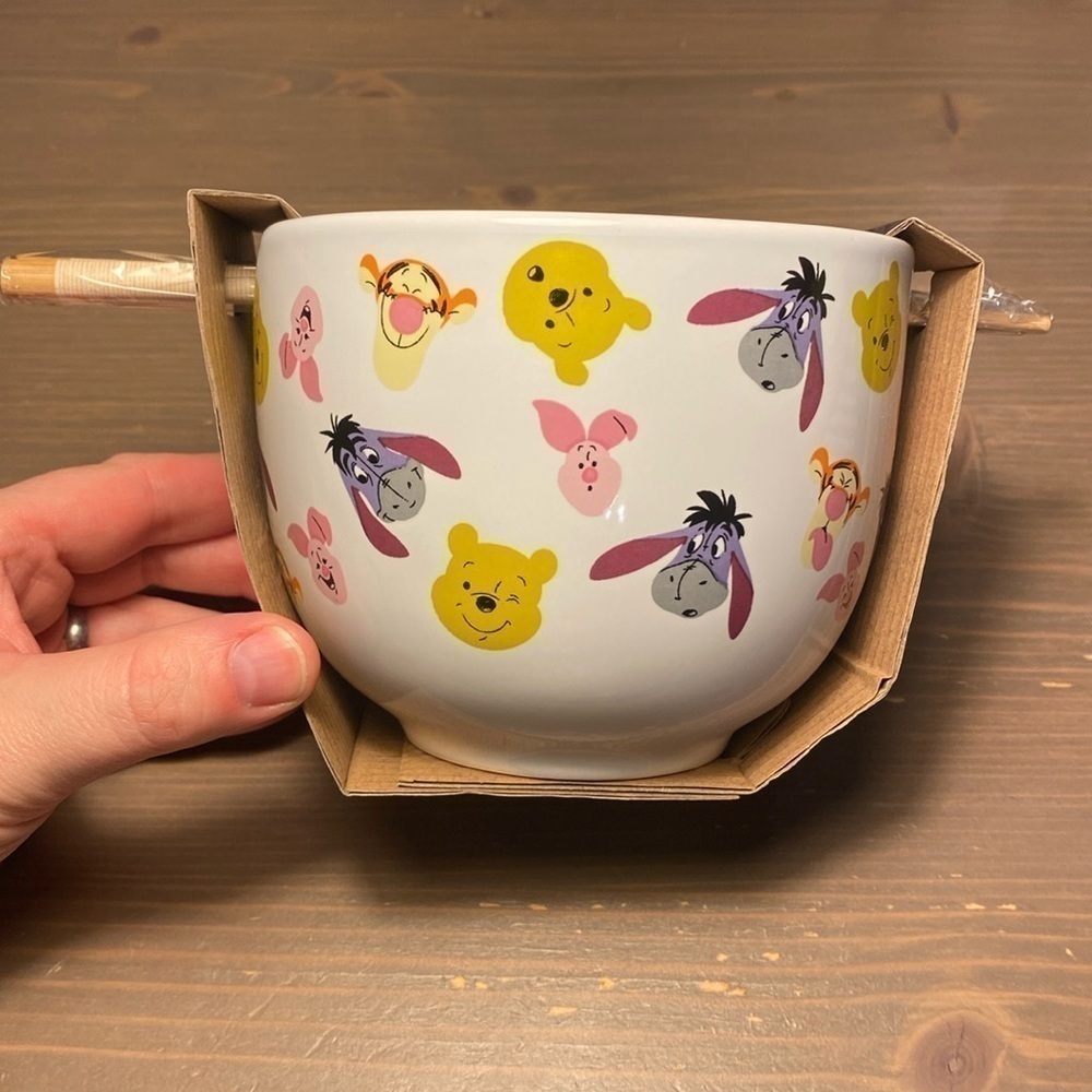 Disney Winnie the Pooh Noodle Bowl w/Chopsticks | Pooh & Friends Kitchen Set